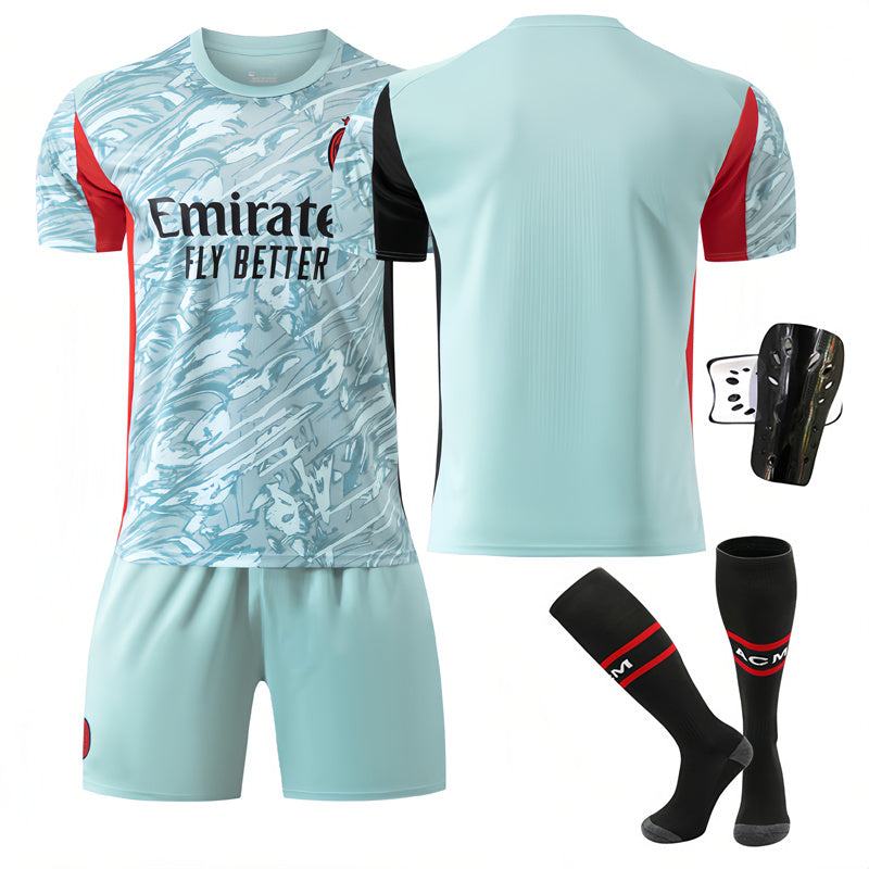 Beakey AC Milan Goalkeeper Jersey Soccer Jersey Kids Adult 4Pcs Jersey Kits