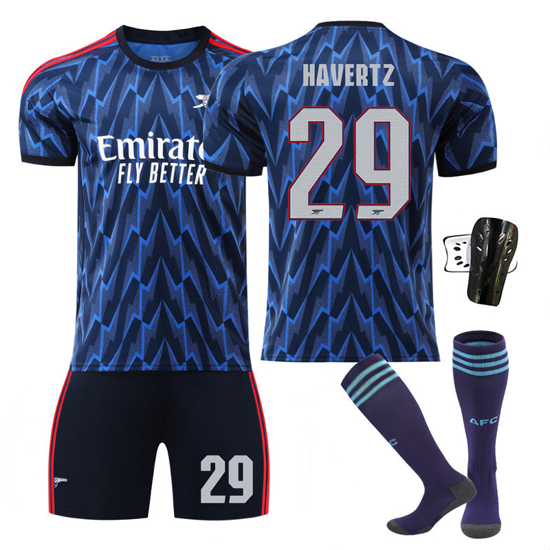 Beakey Arsenal UEFA Champions League Away Jersey HAVERTZ #29 Soccer Jersey Kids Adult 4Pcs Jersey Kits