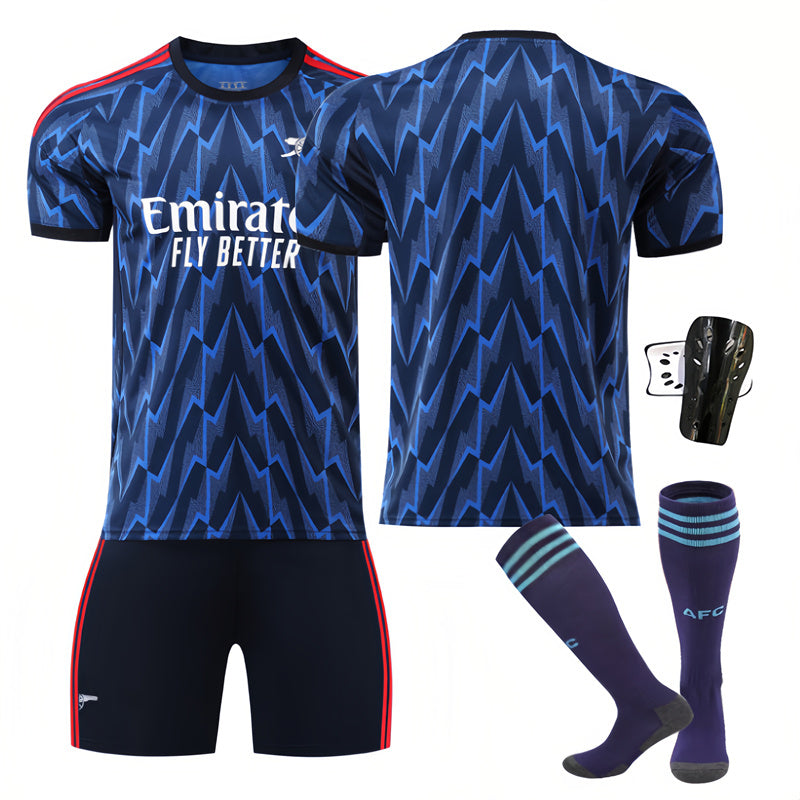Beakey Arsenal UEFA Champions League Away Jersey Soccer Jersey Kids Adult 4Pcs Jersey Kits