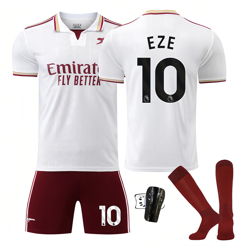 Beakey Arsenal Second Away Jersey EZE #10 Soccer Jersey Kids Adult 4Pcs Jersey Kits