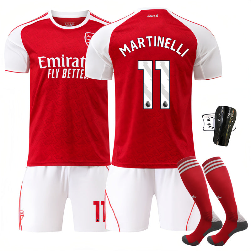 Beakey Arsenal Home Jersey MARTINELLI #11 Soccer Jersey Kids Adult 4Pcs Jersey Kits