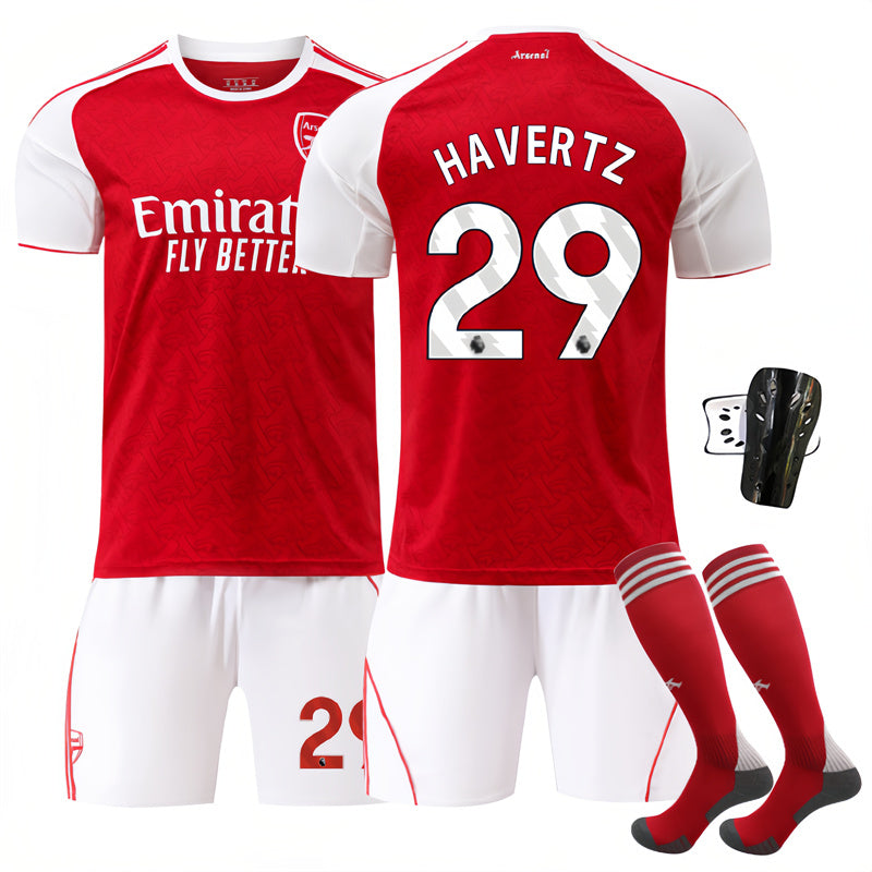 Beakey Arsenal Home Jersey HAVERTZ #29 Soccer Jersey Kids Adult 4Pcs Jersey Kits