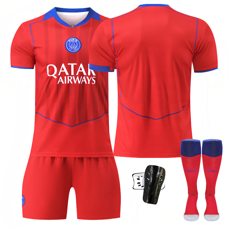 Beakey Paris Second Away Jersey Soccer Jersey Kids Adult 4Pcs Jersey Kits