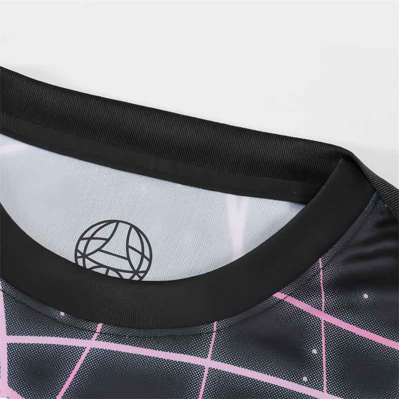 Beakey Paris Pink Black Training Uniform Jersey D DOUE #14 Soccer Jersey Kids Adult 4Pcs Jersey Kits