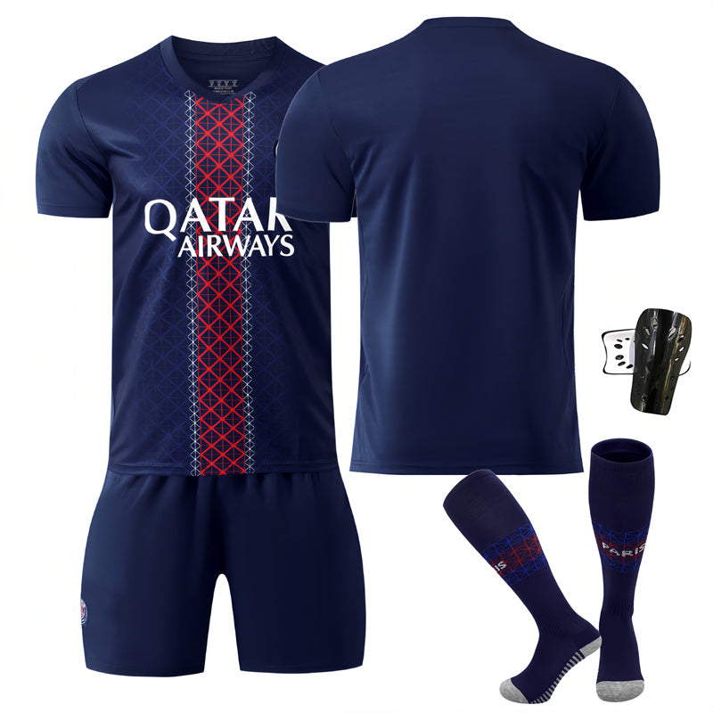 Beakey Paris Home Jersey Soccer Jersey Kids Adult 4Pcs Jersey Kits