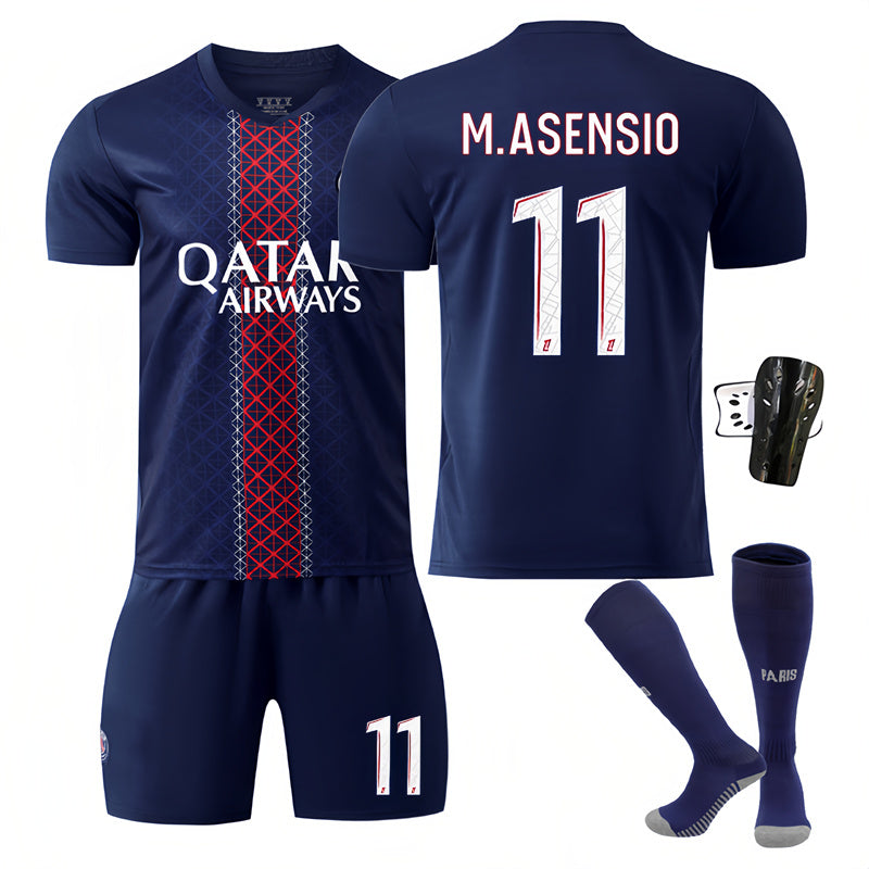 Beakey Paris 25 Old Model Number Home Jersey D DOUE #14 Soccer Jersey Kids Adult 4Pcs Jersey Kits