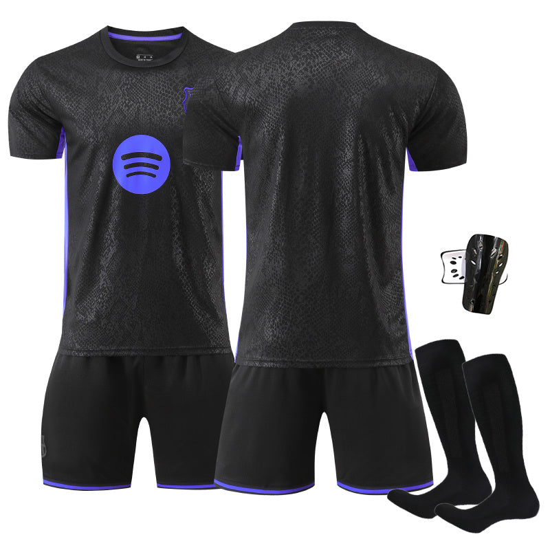 Beakey Barca Black Mamba Jersey Soccer Jersey Kids Adult 4Pcs Jersey Kits