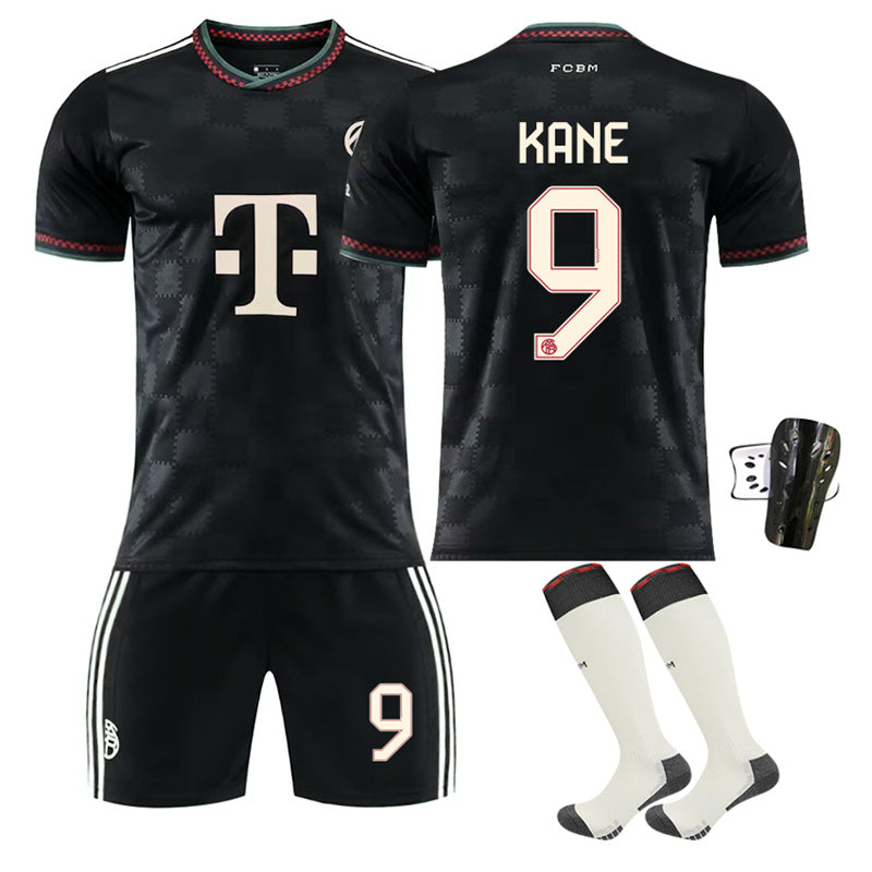 Beakey Bayern Second Away Jersey KANE #9 Soccer Jersey Kids Adult 4Pcs Jersey Kits