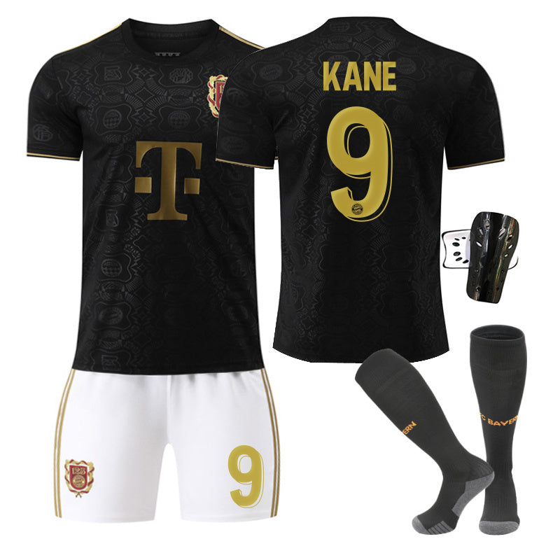 Beakey Bayern 125 Anniversary Black Jersey KANE #9 Soccer Jersey Kids Adult 4Pcs Jersey Kits