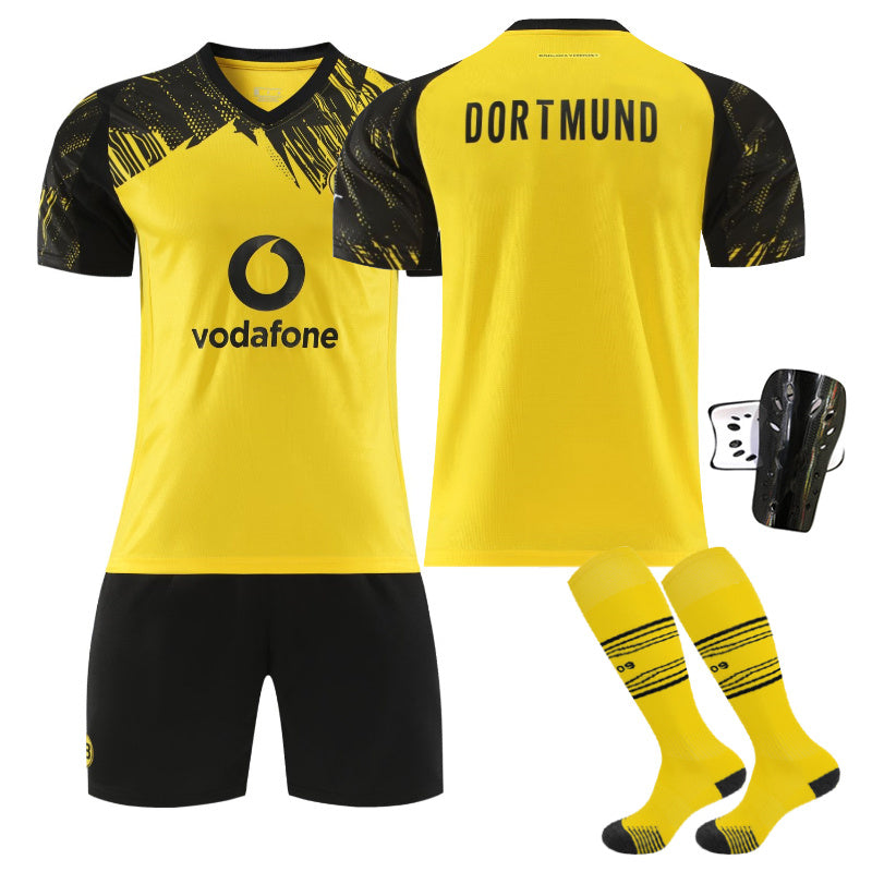 Beakey Dortmund Home Jersey Soccer Jersey Kids Adult 4Pcs Jersey Kits