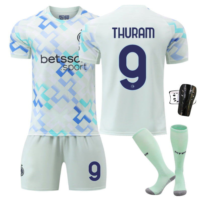 Beakey Inter Milan CF Away Jersey THURAM #9 Soccer Jersey Kids Adult 4Pcs Jersey Kits