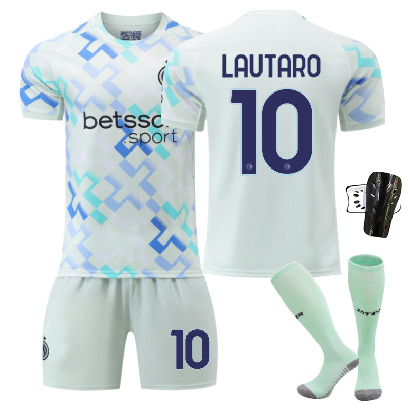 Beakey Inter Milan CF Away Jersey LAUTARO #10 Soccer Jersey Kids Adult 4Pcs Jersey Kits