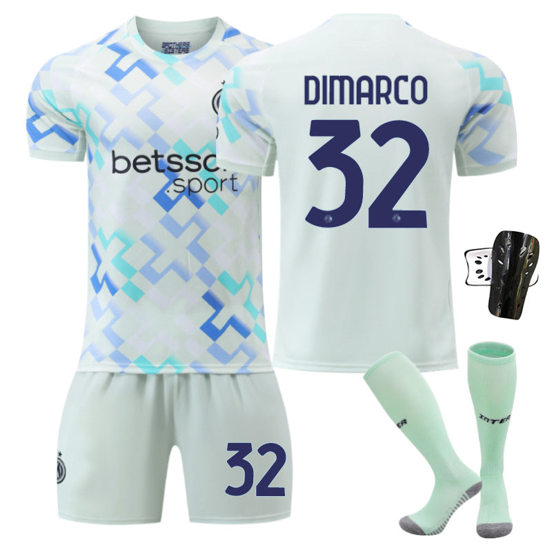 Beakey Inter Milan CF Away Jersey DIMARCO #32 Soccer Jersey Kids Adult 4Pcs Jersey Kits