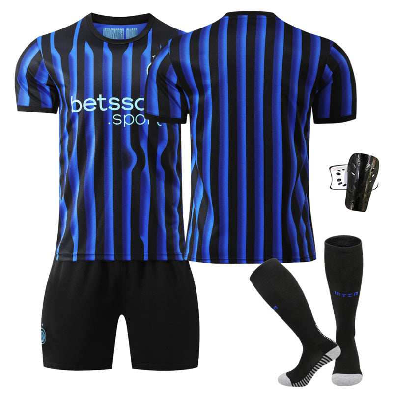 Beakey Inter Milan CF Home Jersey Soccer Jersey Kids Adult 4Pcs Jersey Kits