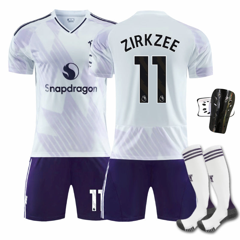 Beakey Red Devil Away Jersey ZIRKZEE #11 Soccer Jersey Kids Adult 4Pcs Jersey Kits