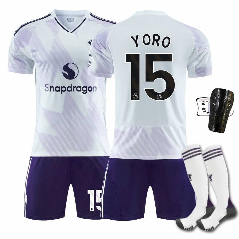 Beakey Red Devil Away Jersey YORO #15 Soccer Jersey Kids Adult 4Pcs Jersey Kits