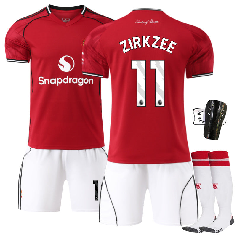 Beakey Red Devil Home Jersey ZIRKZEE #11 Soccer Jersey Kids Adult 4Pcs Jersey Kits