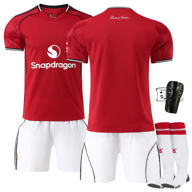 Beakey Red Devil Home Jersey Soccer Jersey Kids Adult 4Pcs Jersey Kits