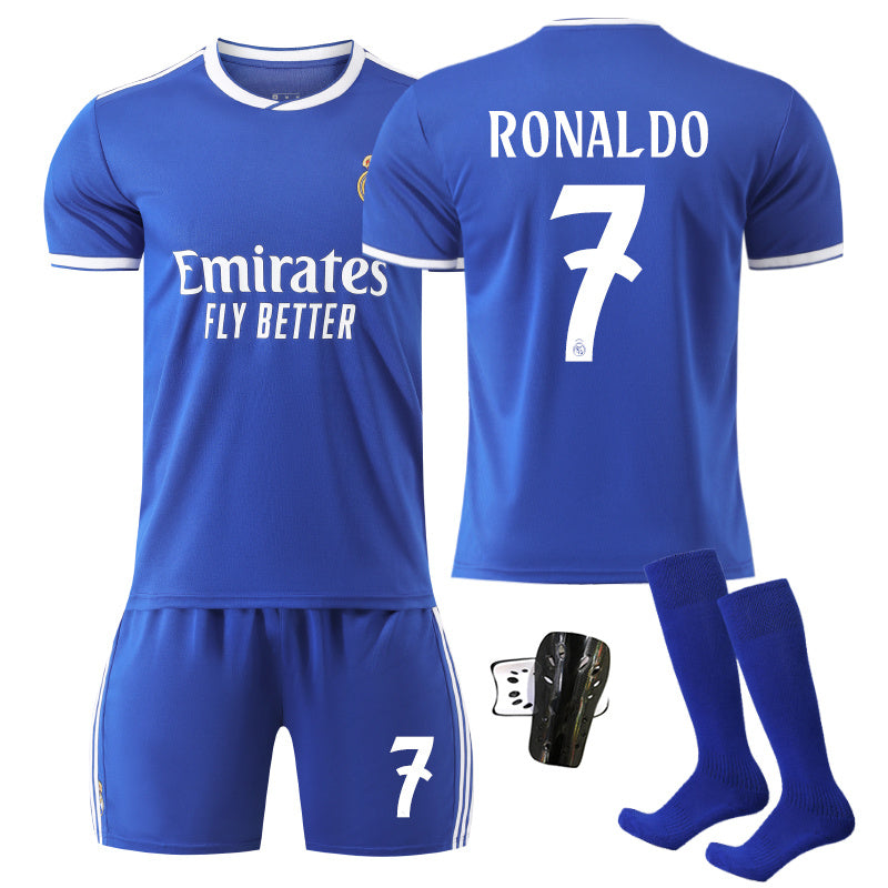 Beakey Real Madrid Special Edition Second Away Jersey RONALDO #7 Soccer Jersey Kids Adult 4Pcs Jersey Kits