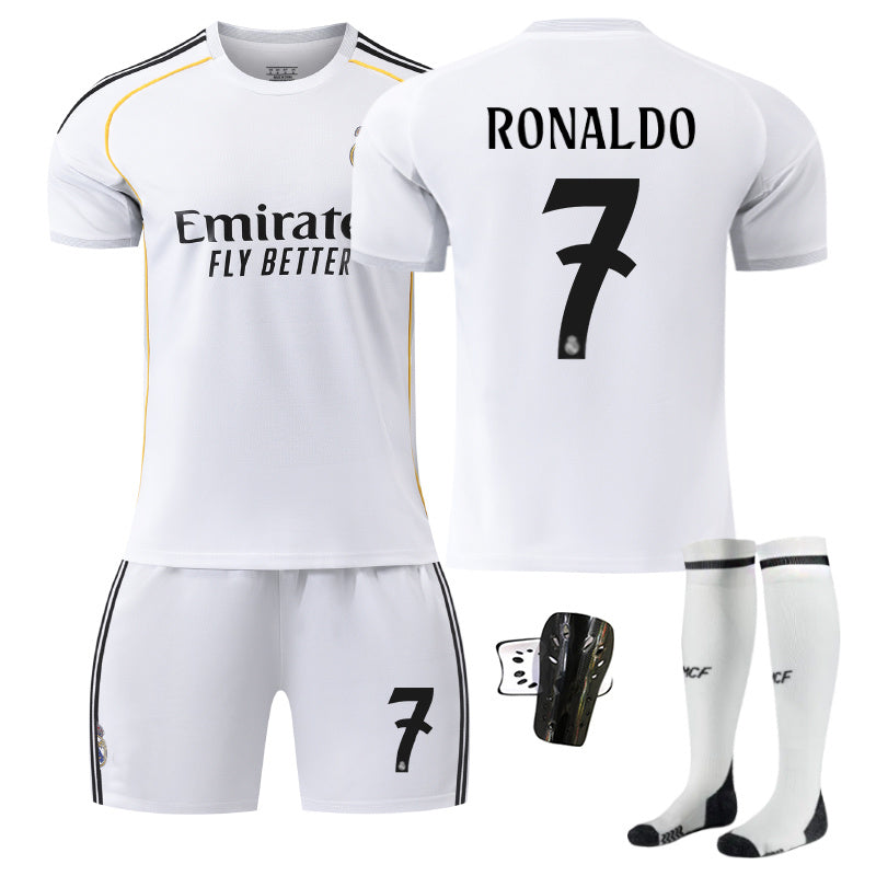 Beakey Real Madrid Special Edition Home Jersey RONALDO #7 Soccer Jersey Kids Adult 4Pcs Jersey Kits