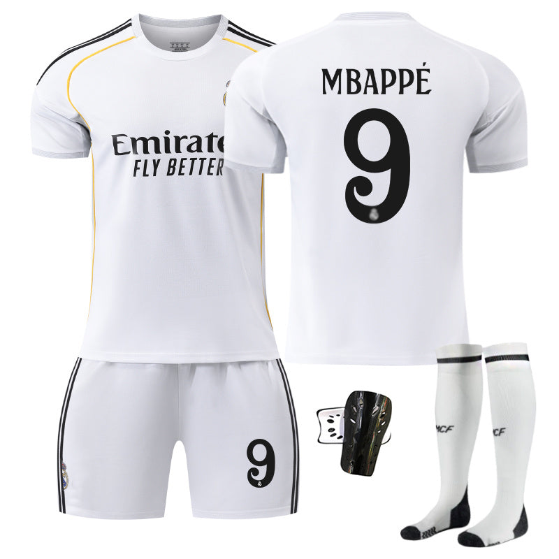 Beakey Real Madrid Special Edition Home Jersey MBAPPE #9 Soccer Jersey Kids Adult 4Pcs Jersey Kits