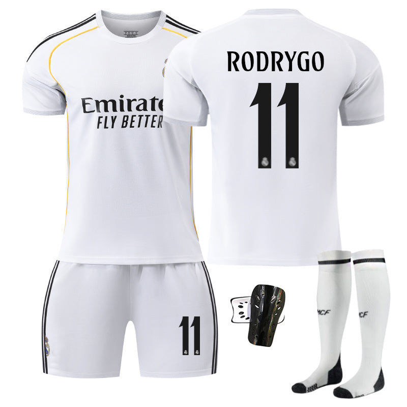 Beakey Real Madrid Special Edition Home Jersey RODRYGO #11 Soccer Jersey Kids Adult 4Pcs Jersey Kits