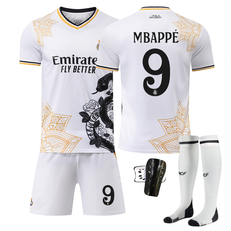 Beakey Real Madrid Snake Year Commemorative Edition Jersey MBAPPE #9 Soccer Jersey Kids Adult 4Pcs Jersey Kits
