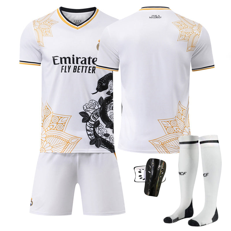Beakey Real Madrid Snake Year Commemorative Edition Jersey Soccer Jersey Kids Adult 4Pcs Jersey Kits