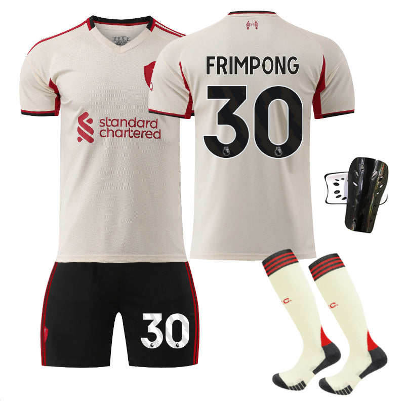 Beakey Liverpool Away Jersey FRIMPONG #30 Soccer Jersey Kids Adult 4Pcs Jersey Kits