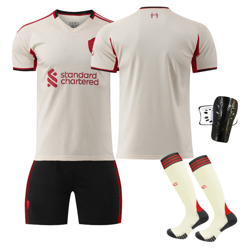 Beakey Liverpool Away Jersey Soccer Jersey Kids Adult 4Pcs Jersey Kits