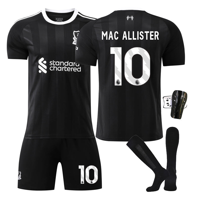 Beakey Liverpool Goalkeeper Jersey MAC ALLISTER #10 Soccer Jersey Kids Adult 4Pcs Jersey Kits