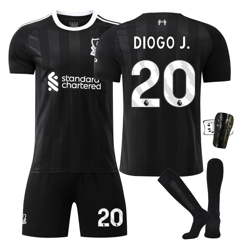 Beakey Liverpool Goalkeeper Jersey DIOGO J #20 Soccer Jersey Kids Adult 4Pcs Jersey Kits