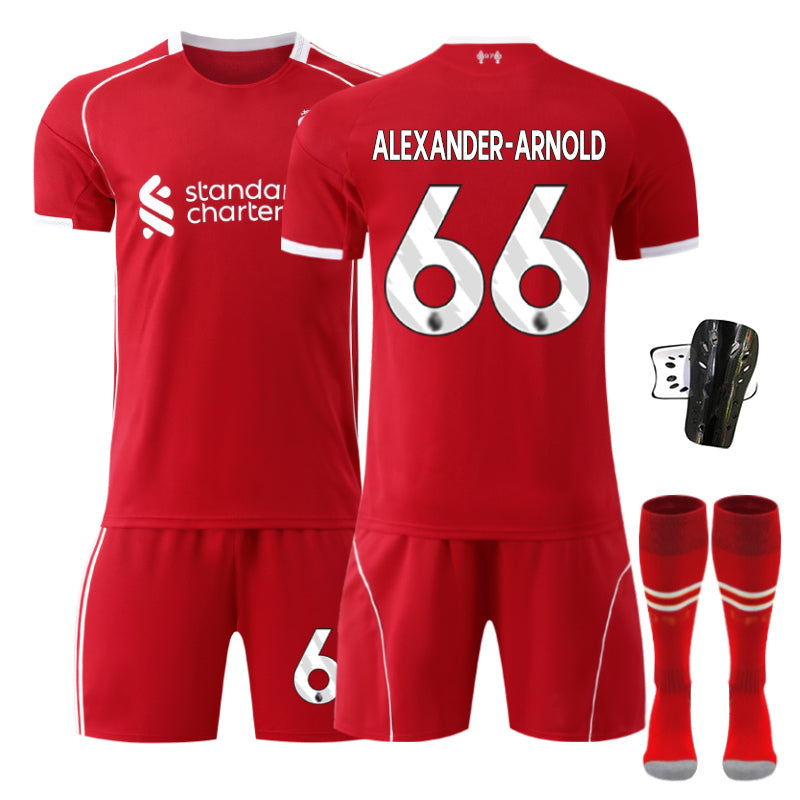 Beakey Liverpool Home Jersey ALEXANDER ARNOLD #66 Soccer Jersey Kids Adult 4Pcs Jersey Kits