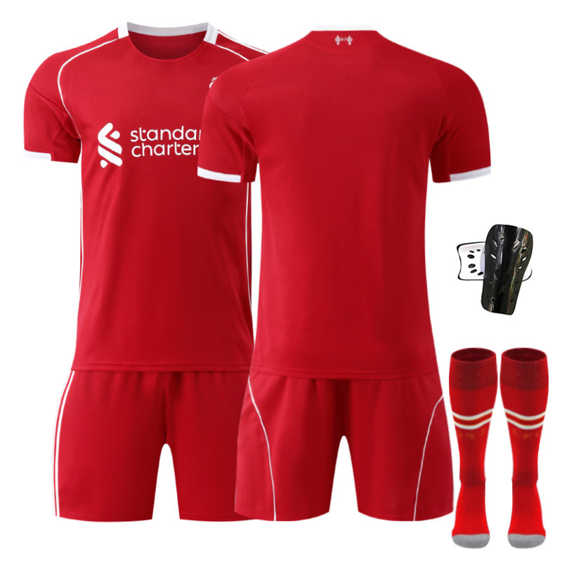 Beakey Liverpool Home Jersey Soccer Jersey Kids Adult 4Pcs Jersey Kits