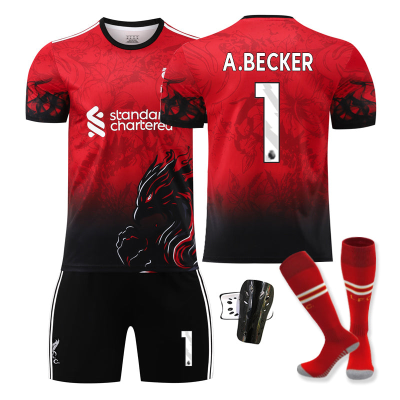 Beakey Liverpool Red Bird Special Edition Jersey A BECKER #1 Soccer Jersey Kids Adult 4Pcs Jersey Kits
