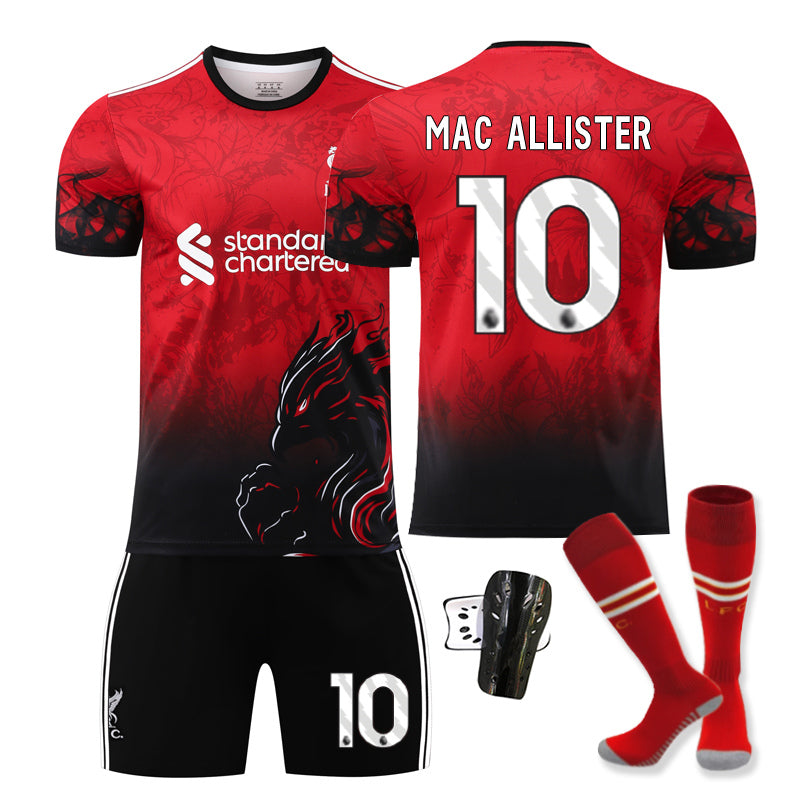 Beakey Liverpool Red Bird Special Edition Jersey MAC ALLISTER #10 Soccer Jersey Kids Adult 4Pcs Jersey Kits