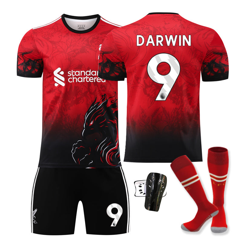 Beakey Liverpool Red Bird Special Edition Jersey DARWIN #9 Soccer Jersey Kids Adult 4Pcs Jersey Kits