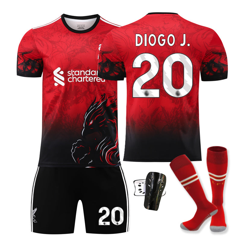 Beakey Liverpool Red Bird Special Edition Jersey DIOGO J #20 Soccer Jersey Kids Adult 4Pcs Jersey Kits