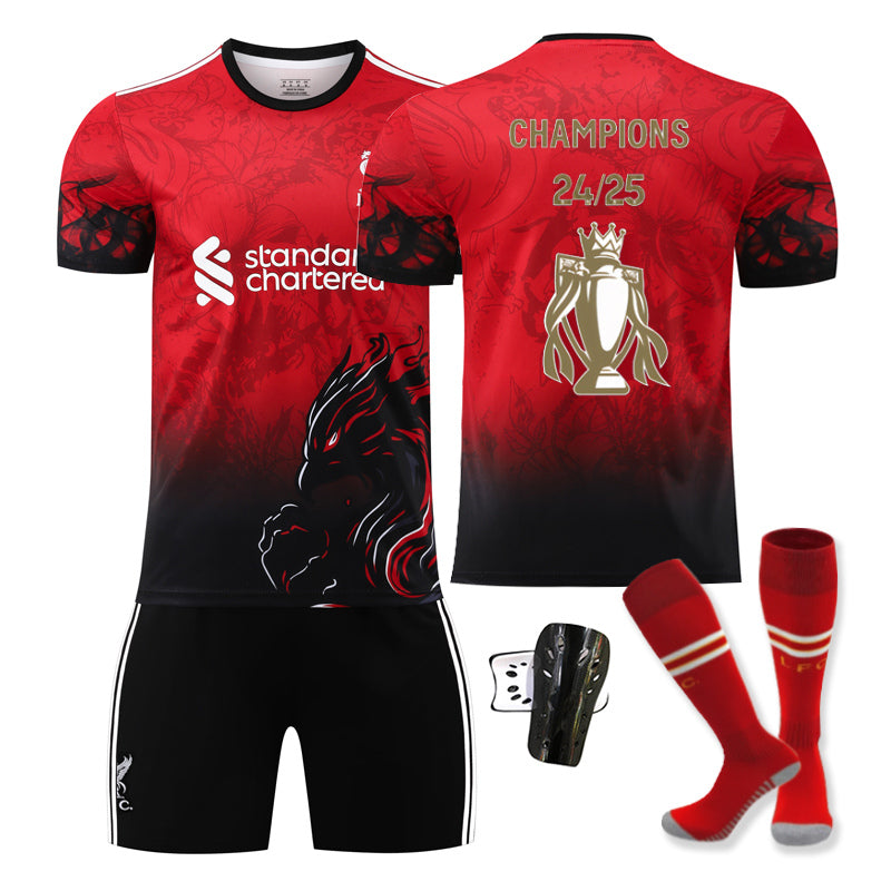 Beakey Liverpool Red Bird Special Edition Champions Cup Jersey Soccer Jersey Kids Adult 4Pcs Jersey Kits