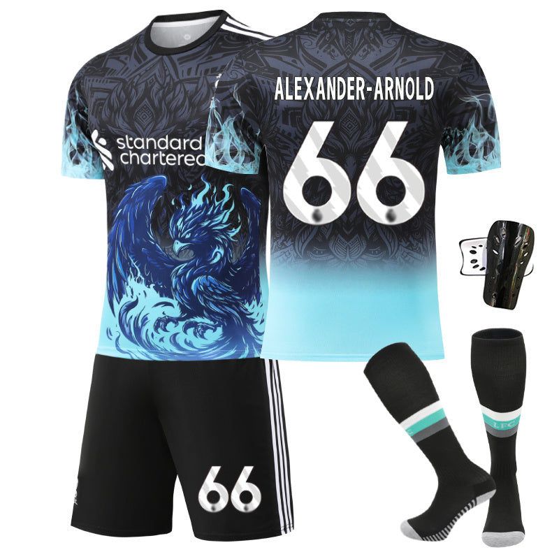 Beakey Liverpool Blue Bird Jersey ALEXANDER ARNOLD #66 Soccer Jersey Kids Adult 4Pcs Jersey Kits