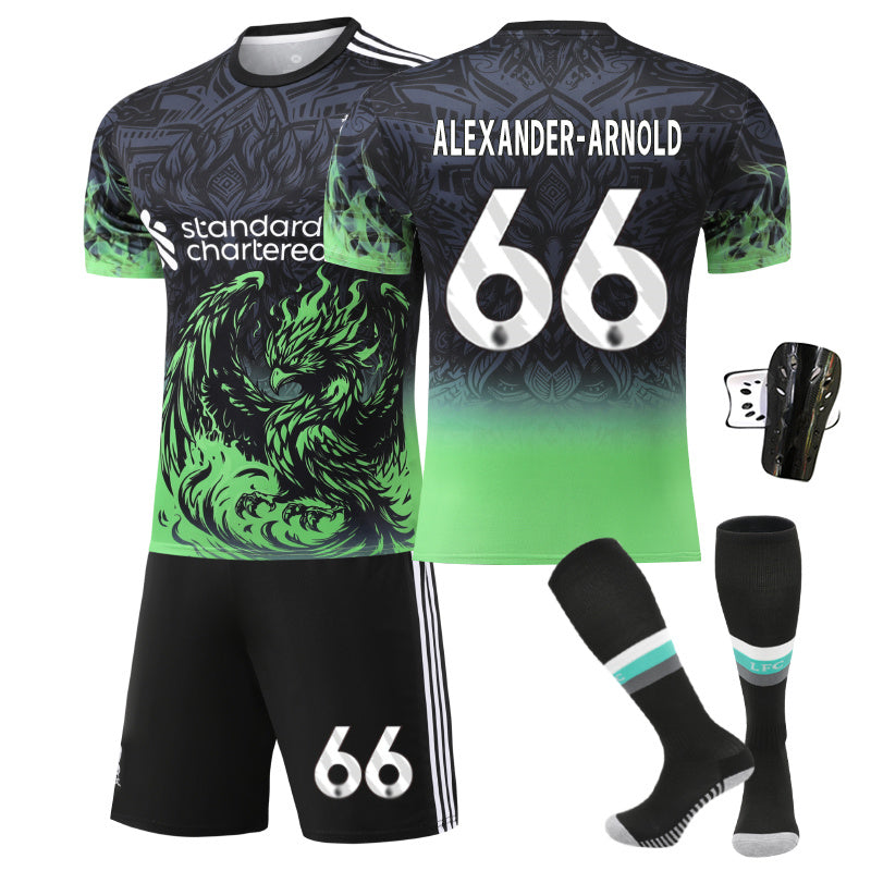 Beakey Liverpool Green Bird Jersey ALEXANDER ARNOLD #66 Soccer Jersey Kids Adult 4Pcs Jersey Kits