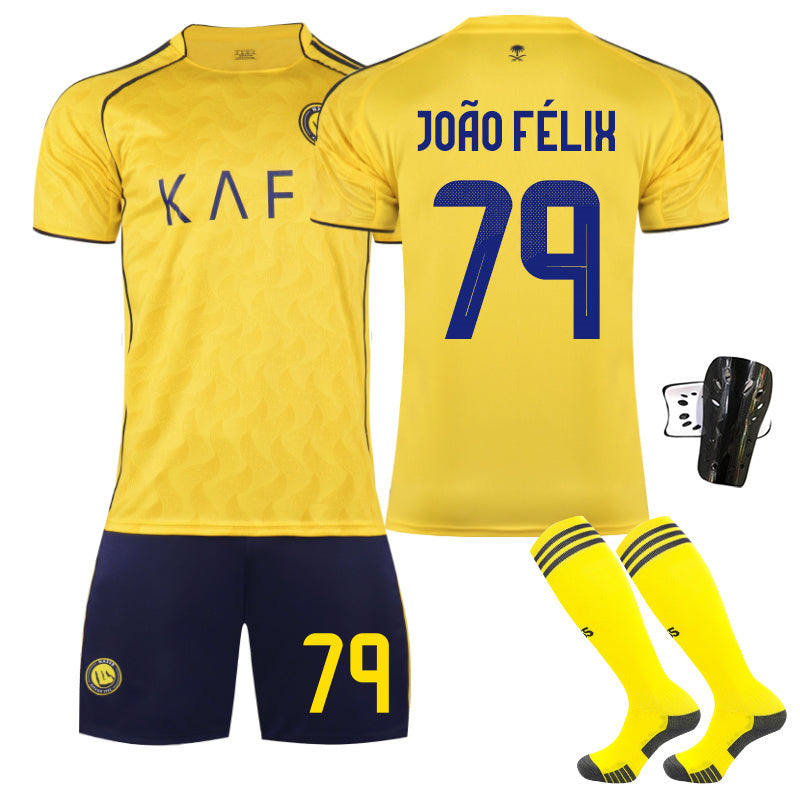 Beakey Riyadh Home Jersey JOAO FELIX #79 Soccer Jersey Kids Adult 4Pcs Jersey Kits