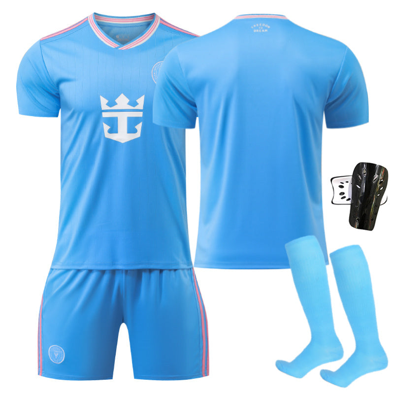 Beakey Inter Miami Second Away Jersey Soccer Jersey Kids Adult 4Pcs Jersey Kits