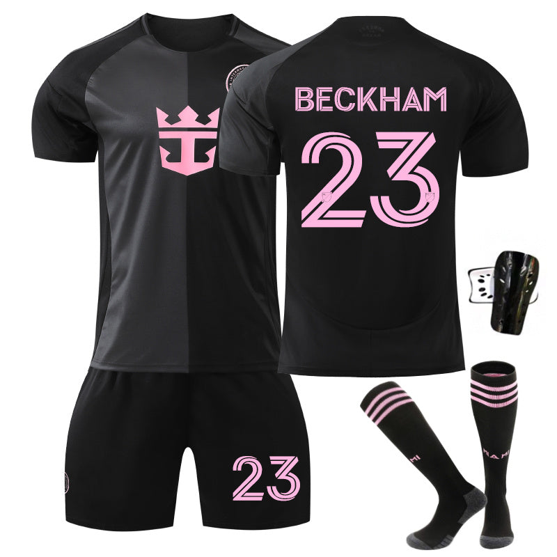 Beakey Inter Miami Away Jersey BECKHAM #23 Soccer Jersey Kids Adult 4Pcs Jersey Kits