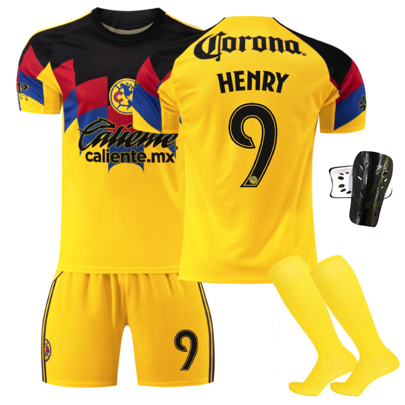 Beakey Team Americas Home Jersey HENRY #9 Soccer Jersey Kids Adult 4Pcs Jersey Kits