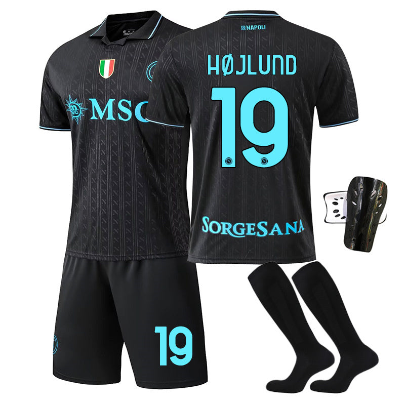 Beakey Naples Second Away Jersey H?JLUND #19 Soccer Jersey Kids Adult 4Pcs Jersey Kits