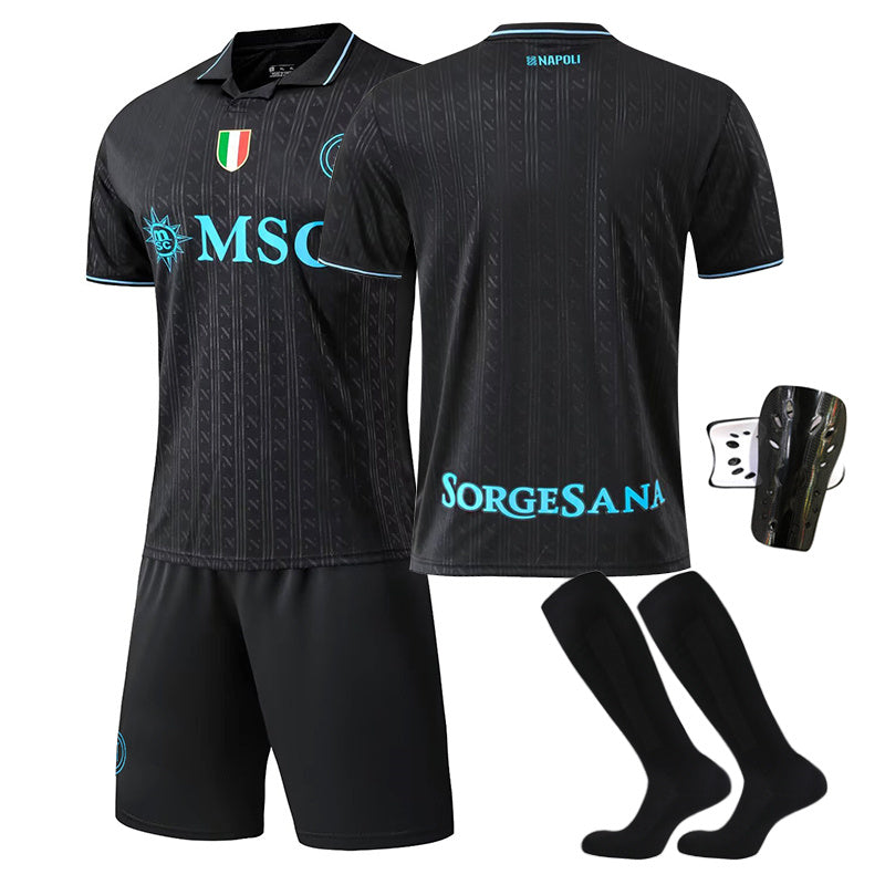 Beakey Naples Second Away Jersey Soccer Jersey Kids Adult 4Pcs Jersey Kits