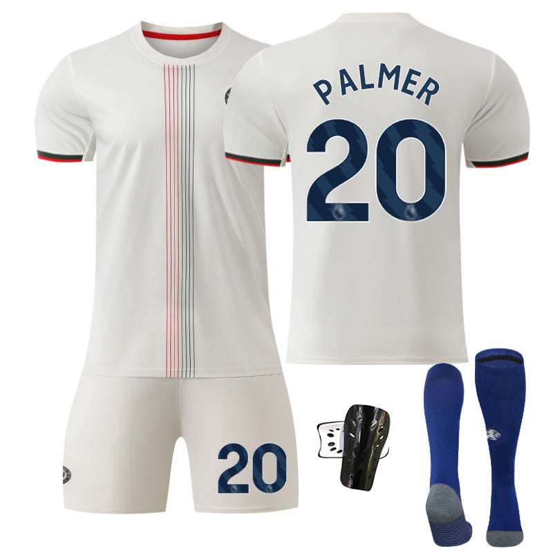Beakey Chelsea Away Jersey Blue Font PALMER #20 Soccer Jersey Kids Adult 4Pcs Jersey Kits