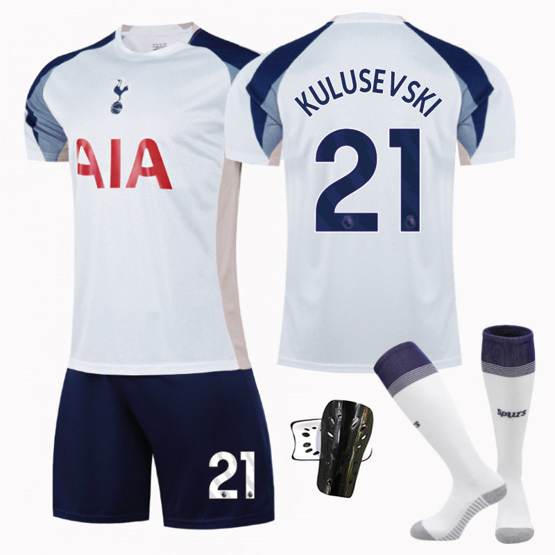 Beakey Hotspur Home Jersey KULUSEVSKI #21 Soccer Jersey Kids Adult 4Pcs Jersey Kits
