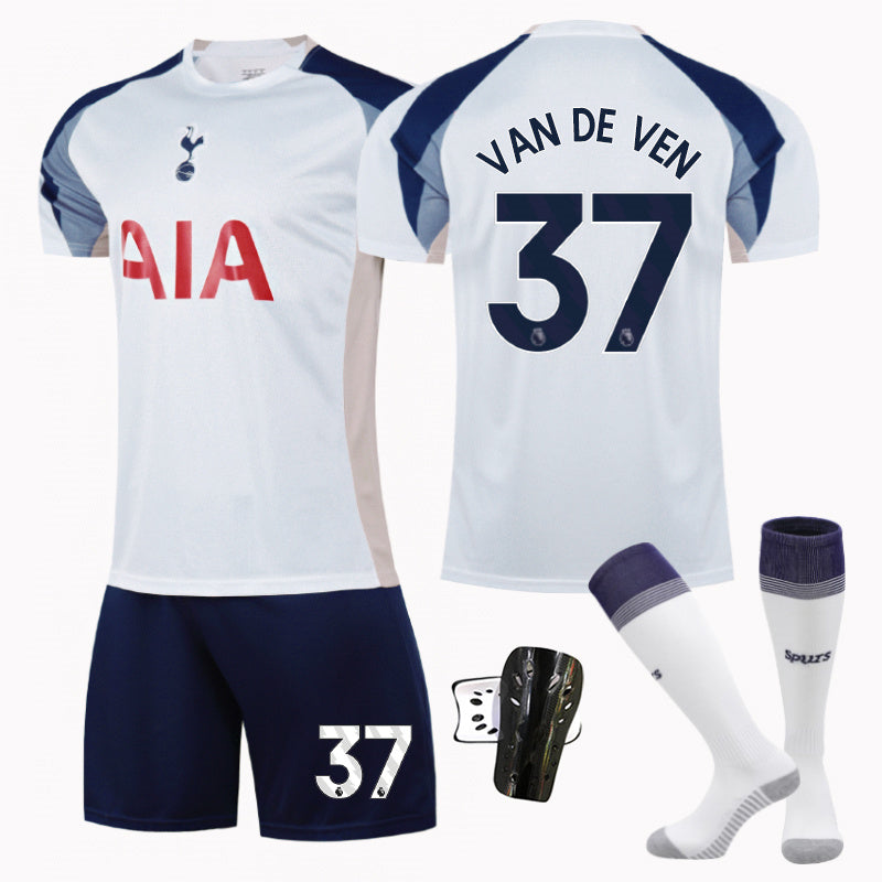 Beakey Hotspur Home Jersey VAN DE VEN #37 Soccer Jersey Kids Adult 4Pcs Jersey Kits